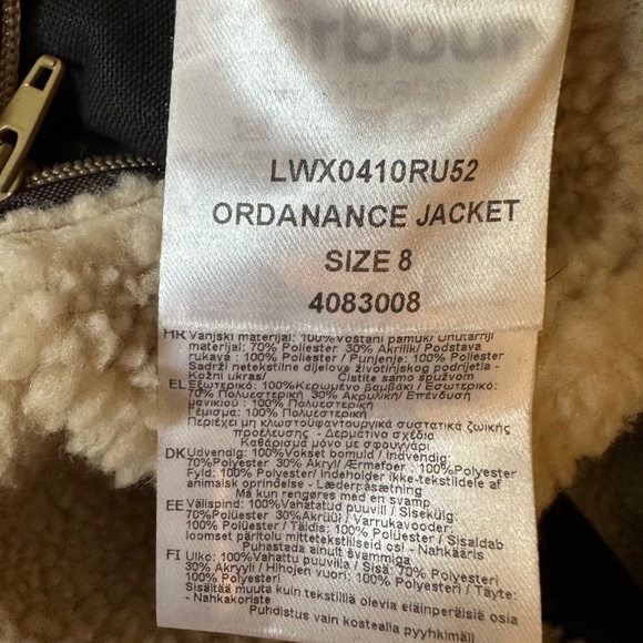 Like New BARBOUR Ordinance bomber jacket, 4, GD1098 - Picture 9 of 10